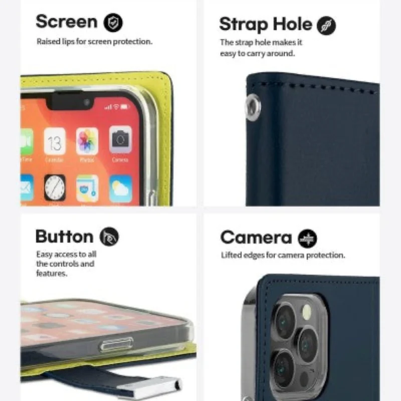 Goospery Rich Diary for iPhone 16 - Navy