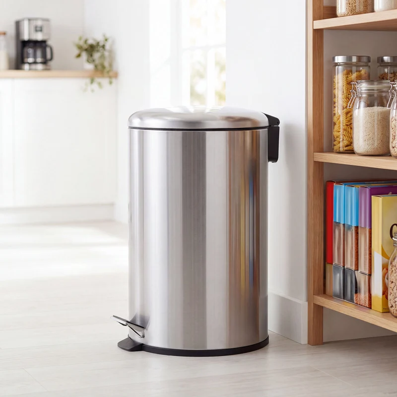 Hacienda 20L Pedal Bin with Stainless Steel and Plastic Construction