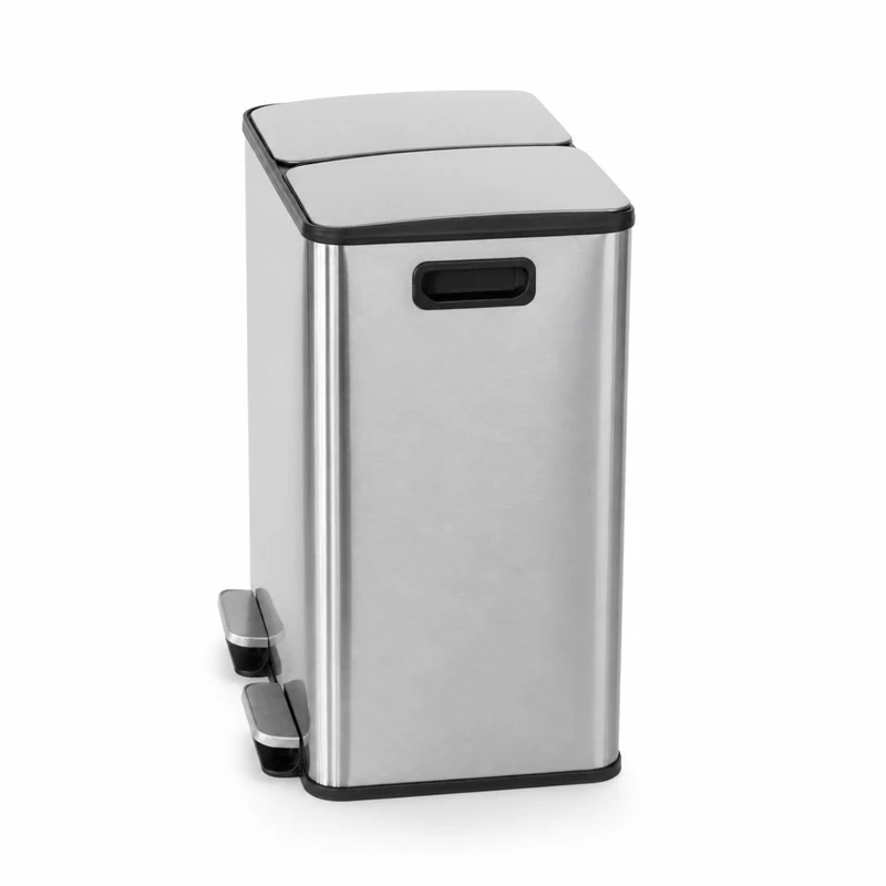 Hacienda 2 x 20L 40L Dual-Compartment Pedal Operation Rubbish Bin with Carbon Filter