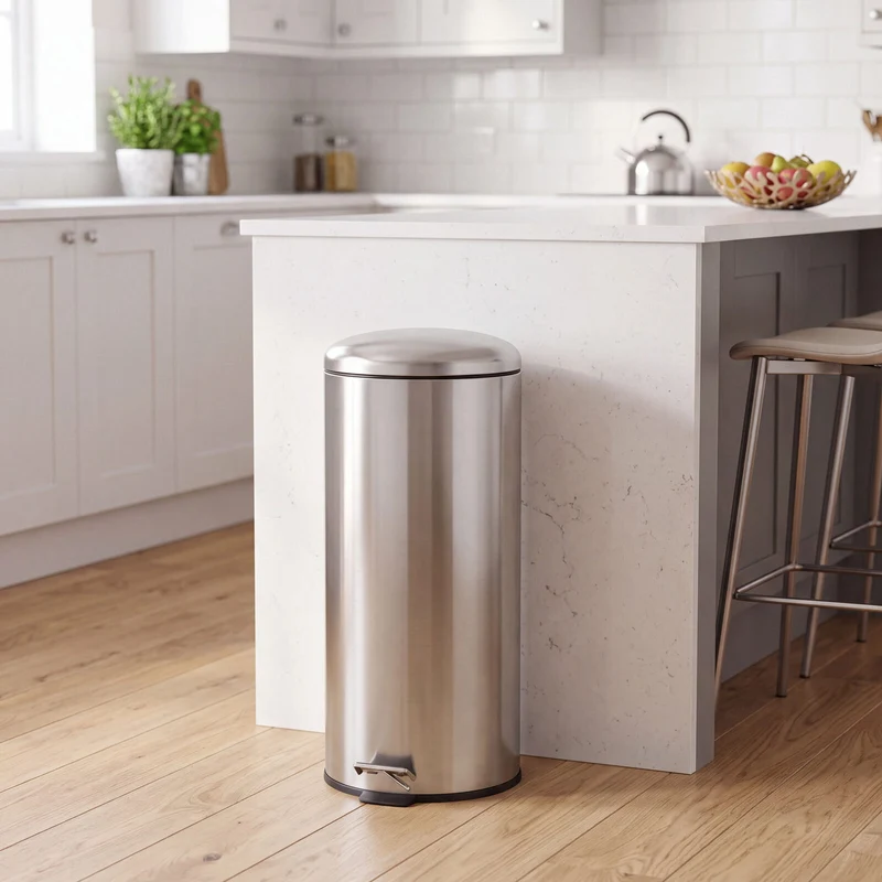 Hacienda 30L Pedal Bin with Stainless Steel and Plastic Construction