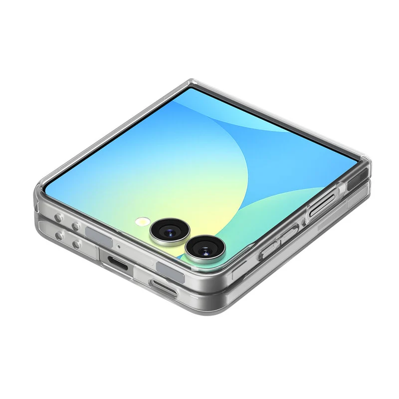 Spigen Samsung Galaxy Z Flip 7 Air Skin (MagFit) Case - Clear Case / White Ring