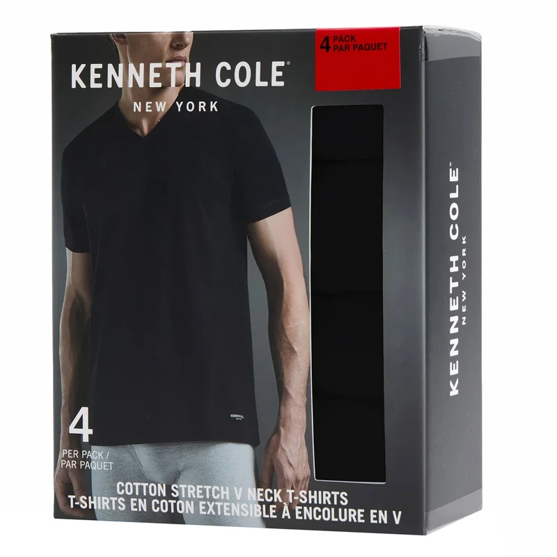 KENNETH COLE - Paquet de 4 T-Shirt pour Homme