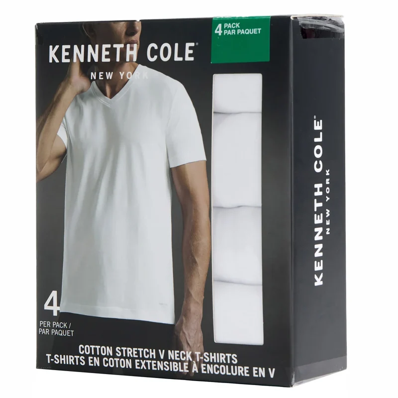 KENNETH COLE - Paquet de 4 T-Shirt pour Homme