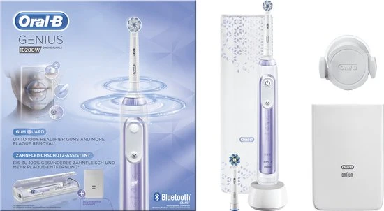 Oral-B Genius 10200W Orchid Purple Elektrische Tandenborstel Paars/Wit