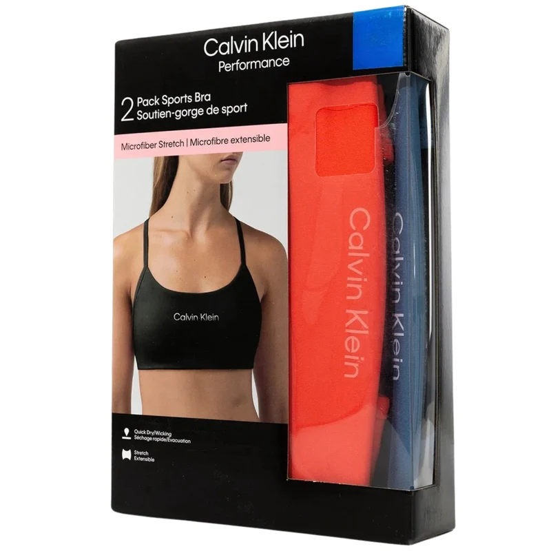 CALVIN KLEIN - Ensemble de 2 Soutiens-Gorge de Sport pour Femme