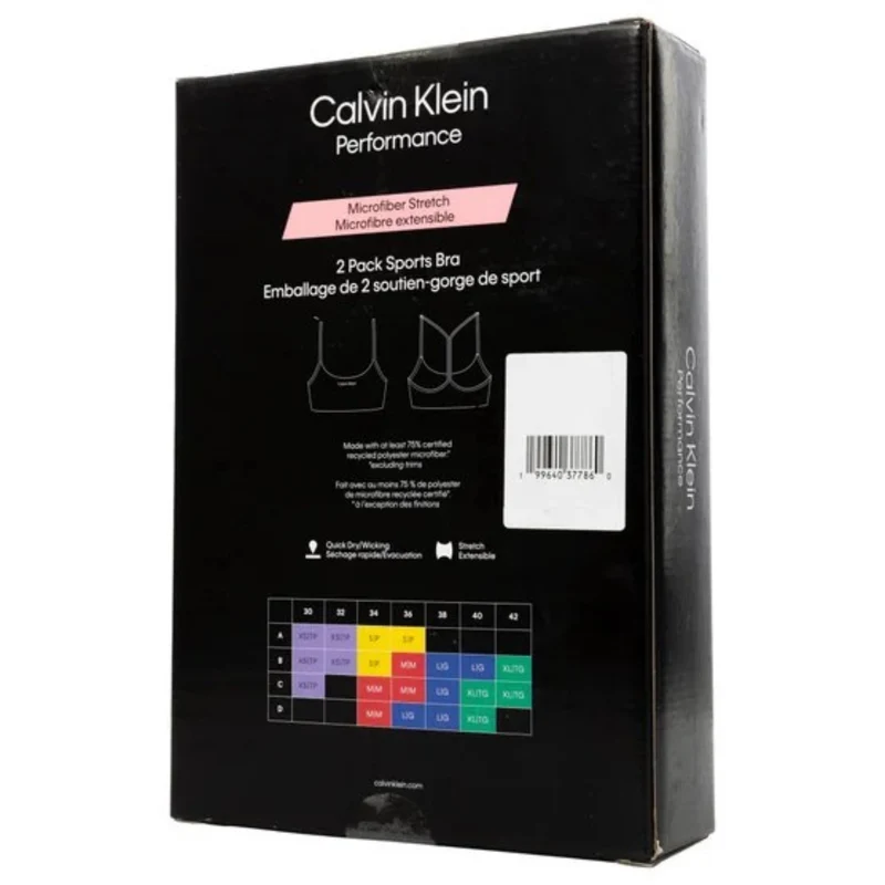 CALVIN KLEIN - Ensemble de 2 Soutiens-Gorge de Sport pour Femme