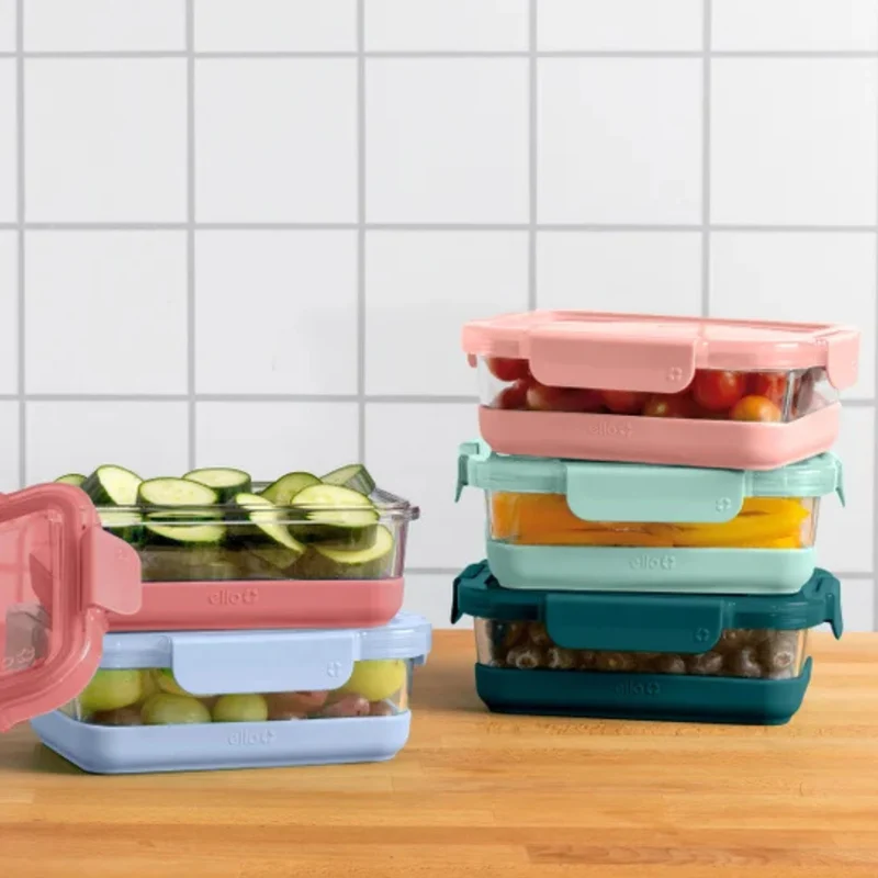 ELLO - Ensemble de 5 Contenants en Verre Duraglass Refresh