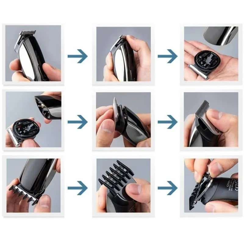 Tondeuse barbe et cheveux professionelle - Coffret de rasage complet - Rasoir electrique 2022