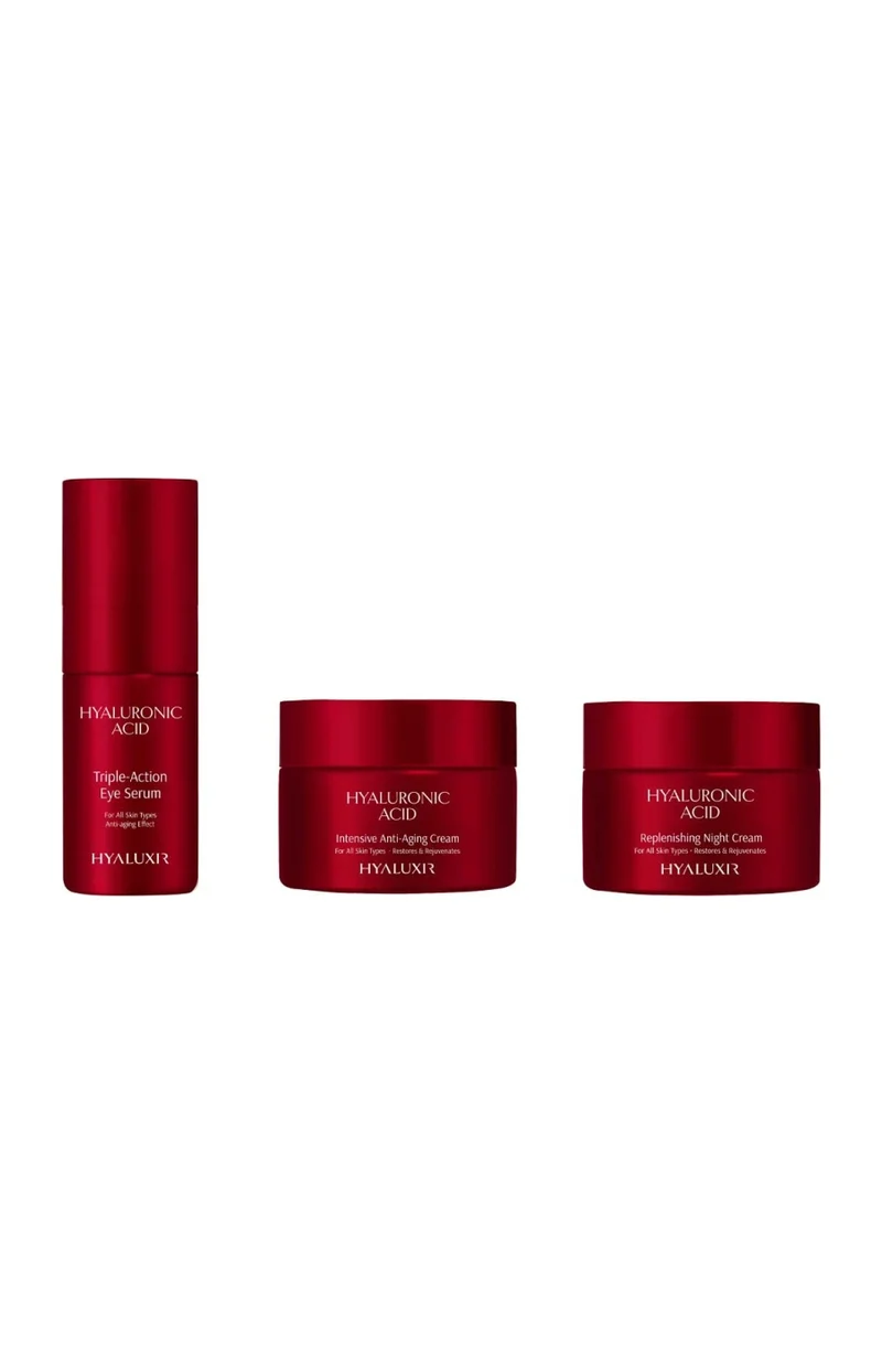 Routine anti-rides régénérante - Acide hyaluronique - Visage & yeux - 3 produits