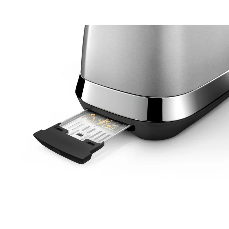 De'Longhi Diadema 2 Slice Long Slot Toaster (Platinum)