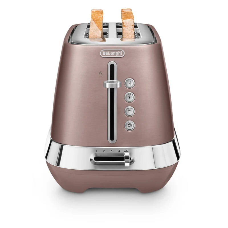 De'Longhi Diadema 2 Slice Long Slot Toaster (Rose Gold)