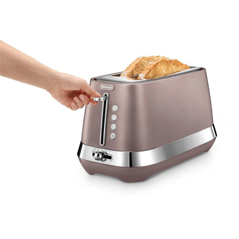 De'Longhi Diadema 2 Slice Long Slot Toaster (Rose Gold)