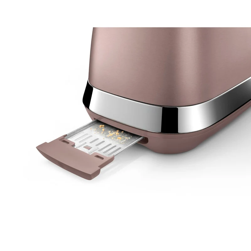 De'Longhi Diadema 2 Slice Long Slot Toaster (Rose Gold)