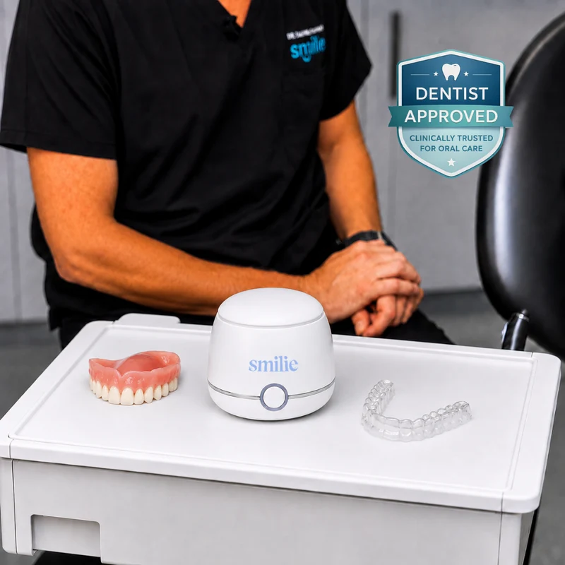 Smilie Ultrasonic Dental Cleaner For Retainers, Aligners and Mouthguards