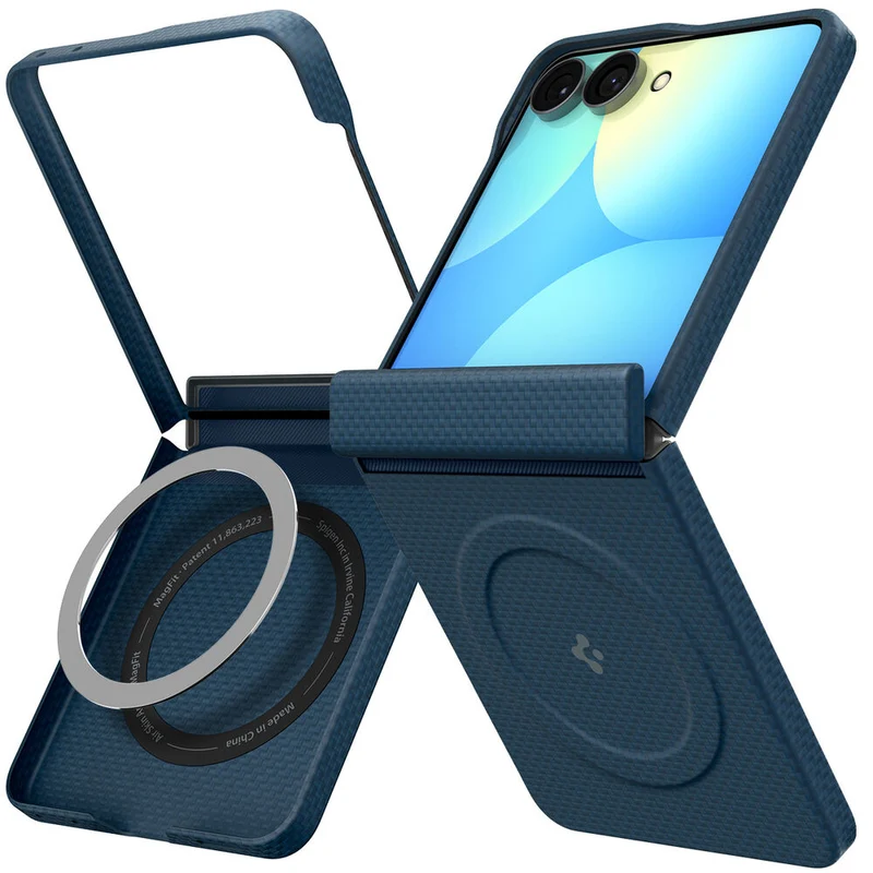 Spigen Galaxy Z Flip 8 Airskin Aramid (MagFit) Case (Navy)
