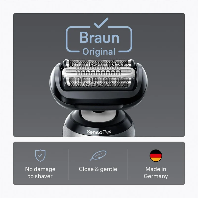 Braun Series 6 64B Shaver Head with Sensitive Skinguard (Black)