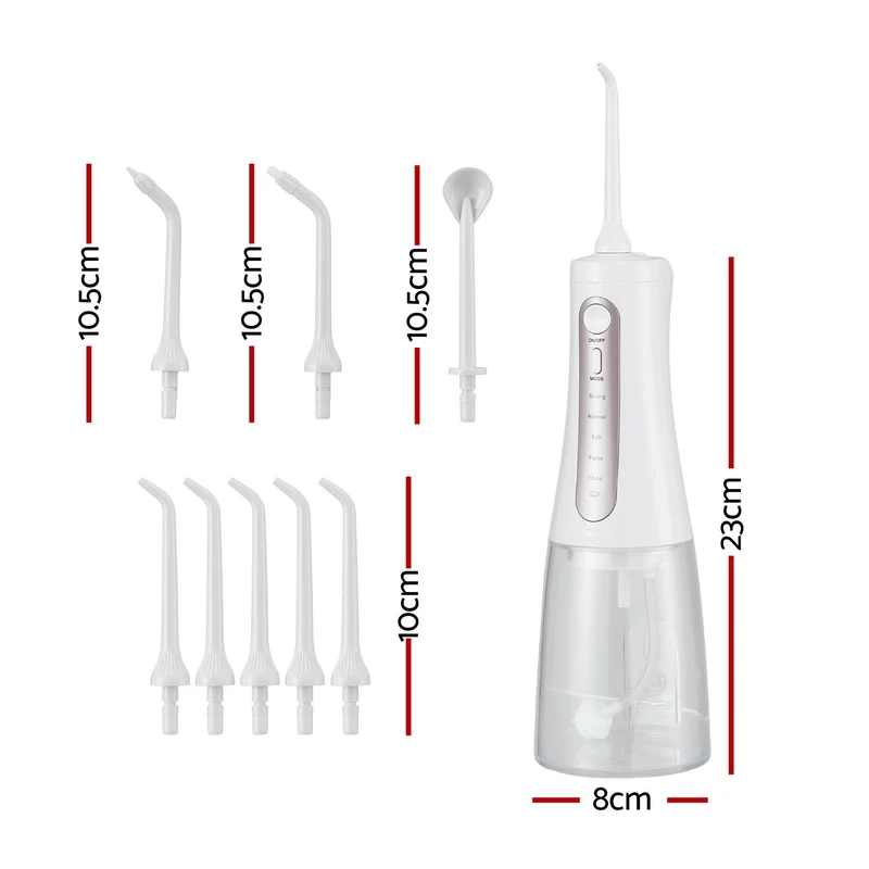 Devanti Cordless Water Flosser Dental Oral Irrigator (White)