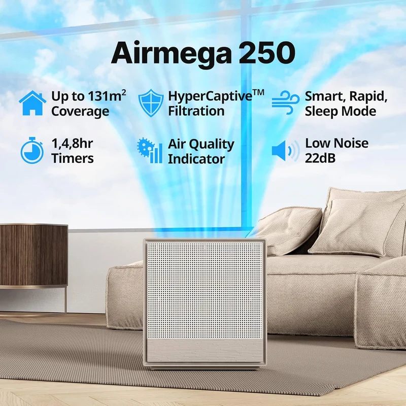 Coway Airmega 250 Hepa Air Purifier – 131m² 3-stage Filtration And Allergy Relief