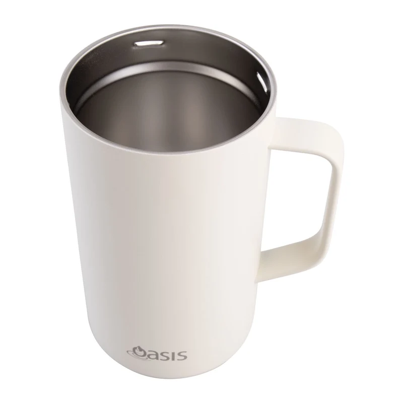 Oasis Stainless Steel Double Wall Insulated Coffee Press - 4 Cup - 600ml (Alabaster)