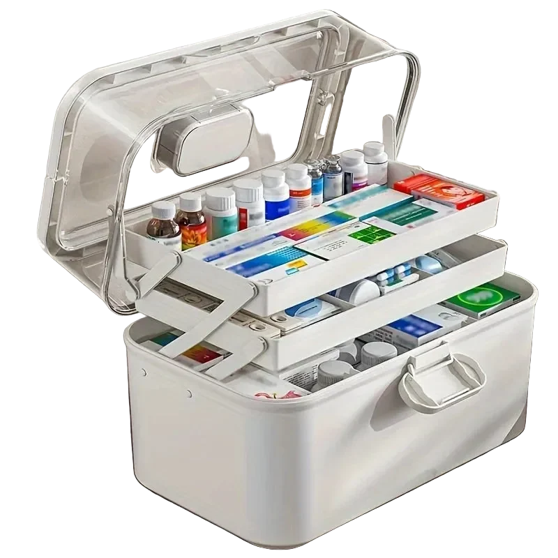 Boîte Organisatrice de Médicaments à 3 Niveaux