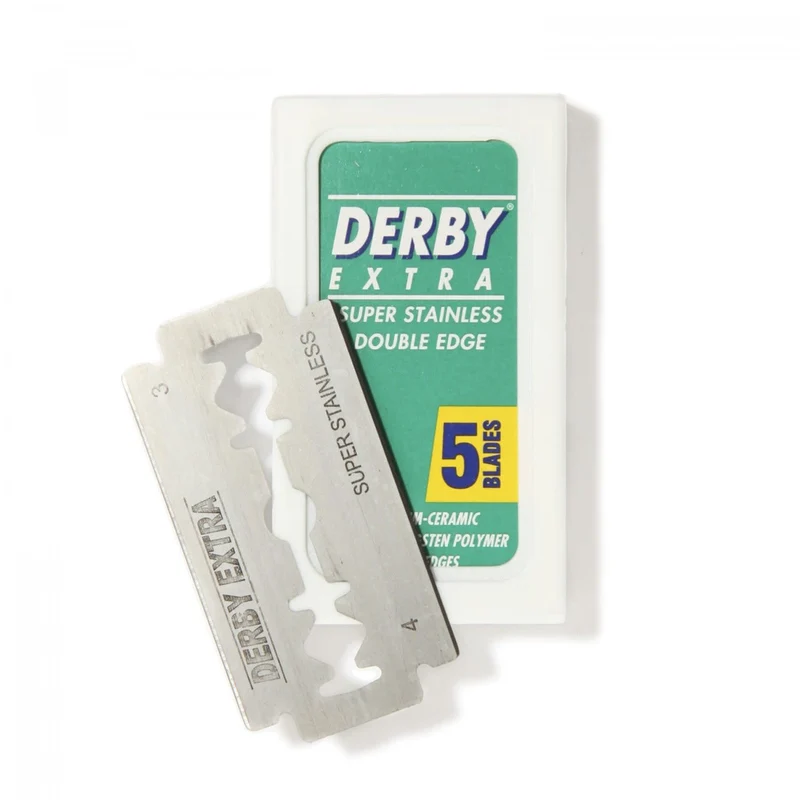 Lames de rasoir à double tranchant en acier inoxydable Extra (5 lames)
