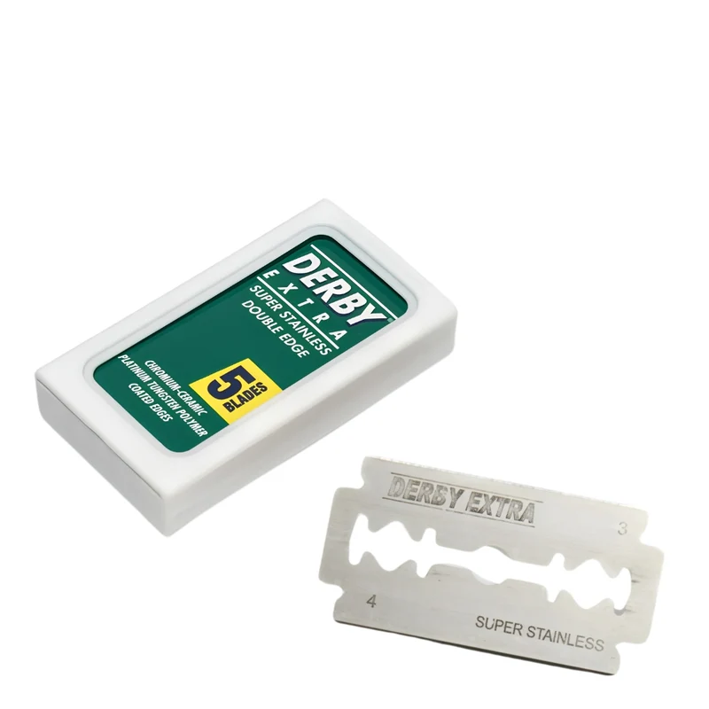 Lames de rasoir à double tranchant en acier inoxydable Extra (5 lames)