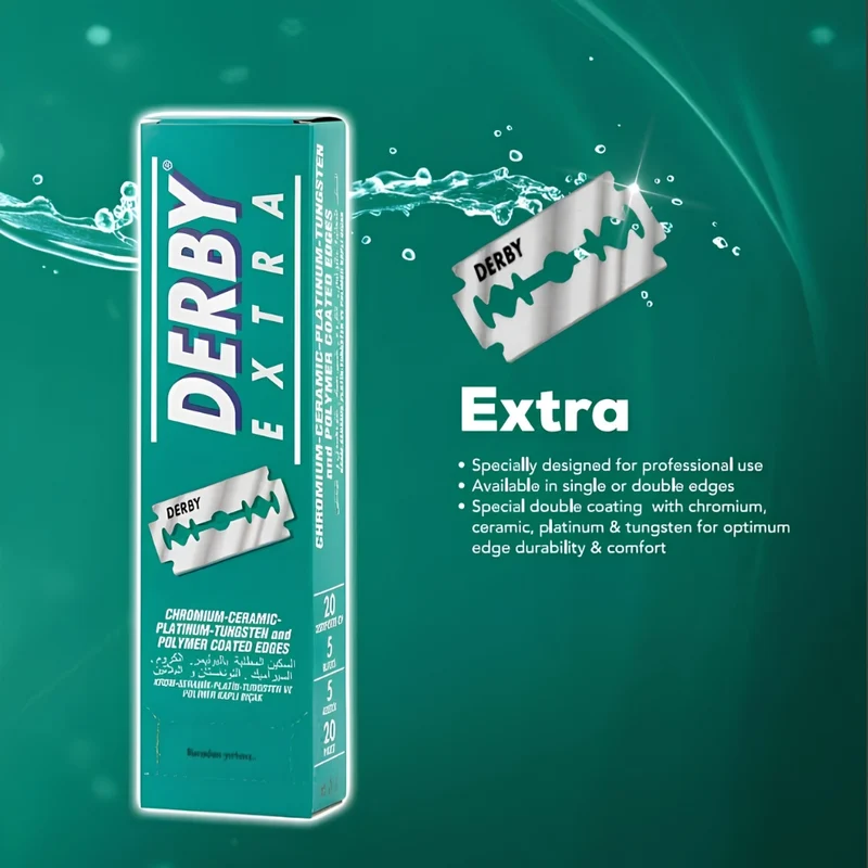 Lames de rasoir à double tranchant en acier inoxydable Extra (5 lames)