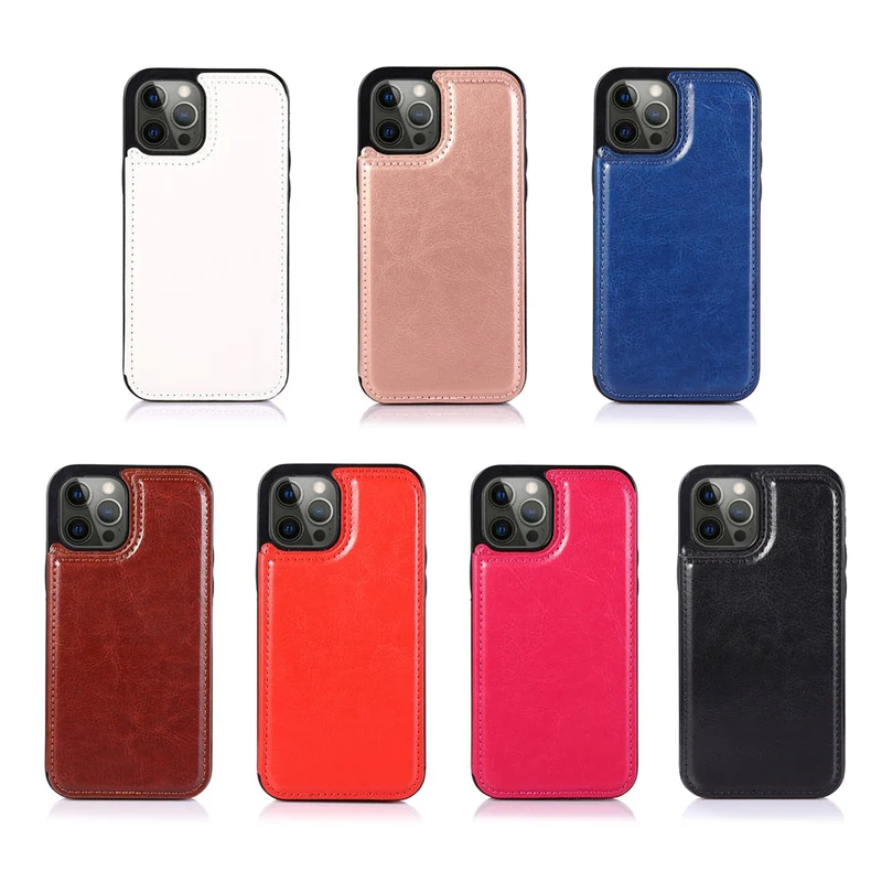 Custodia per Telefono in Pelle di Lusso con Scomparti per Carte e Chiusura Magnetica