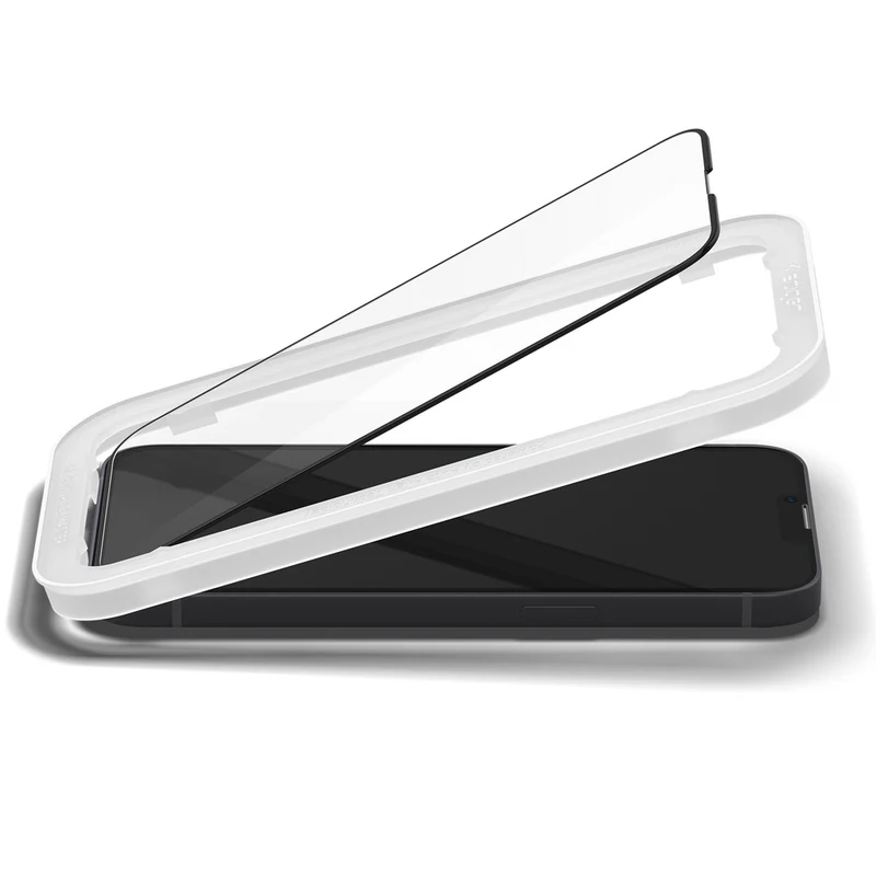 Spigen Apple iPhone 17e / 16e / 14 / 13 / 13 Pro AlignMaster GLAS.tR Full Cover 2PCS Glass Screen Protector - Black