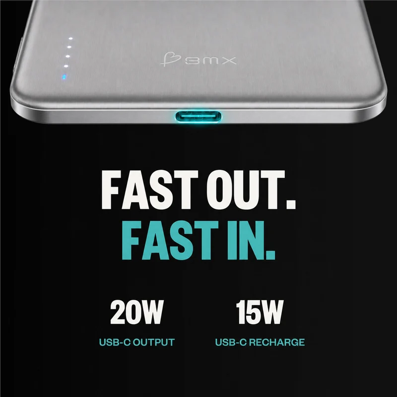BMX SolidSafe Air 5K Powerbank (Silver)