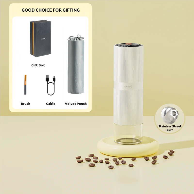 SPARKFE Portable Electric Coffee Grinder - Marshmallow