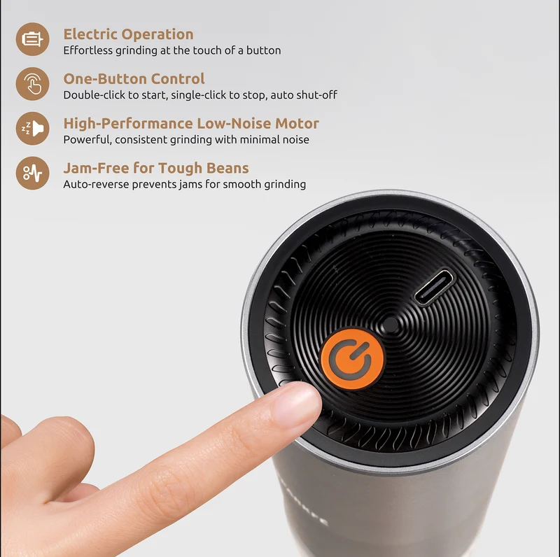 SPARKFE Portable Electric Coffee Grinder (Obsidian)