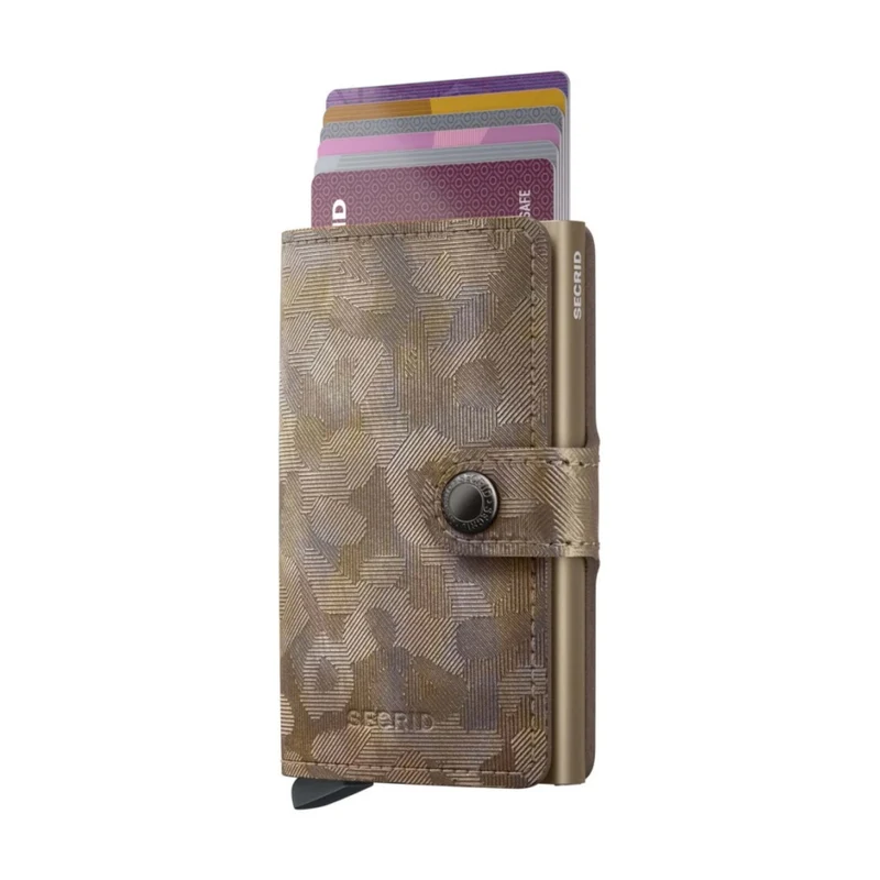 Secrid Miniwallet Compact Aluminium Leather RFID Wallet Jungle Desert