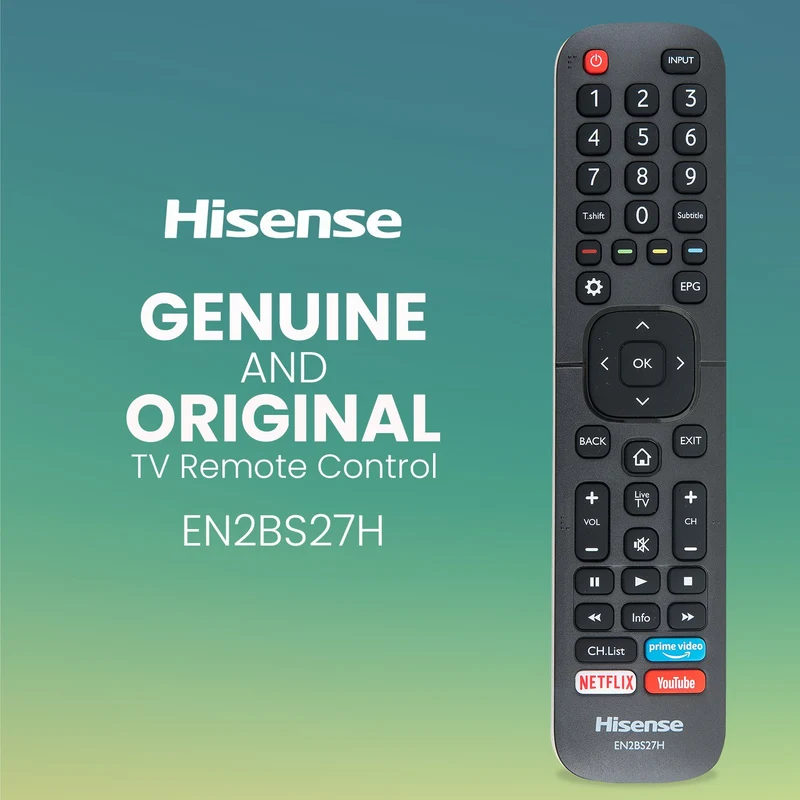 Hisense Replacement TV Remote (T250554/EN2BS27H)