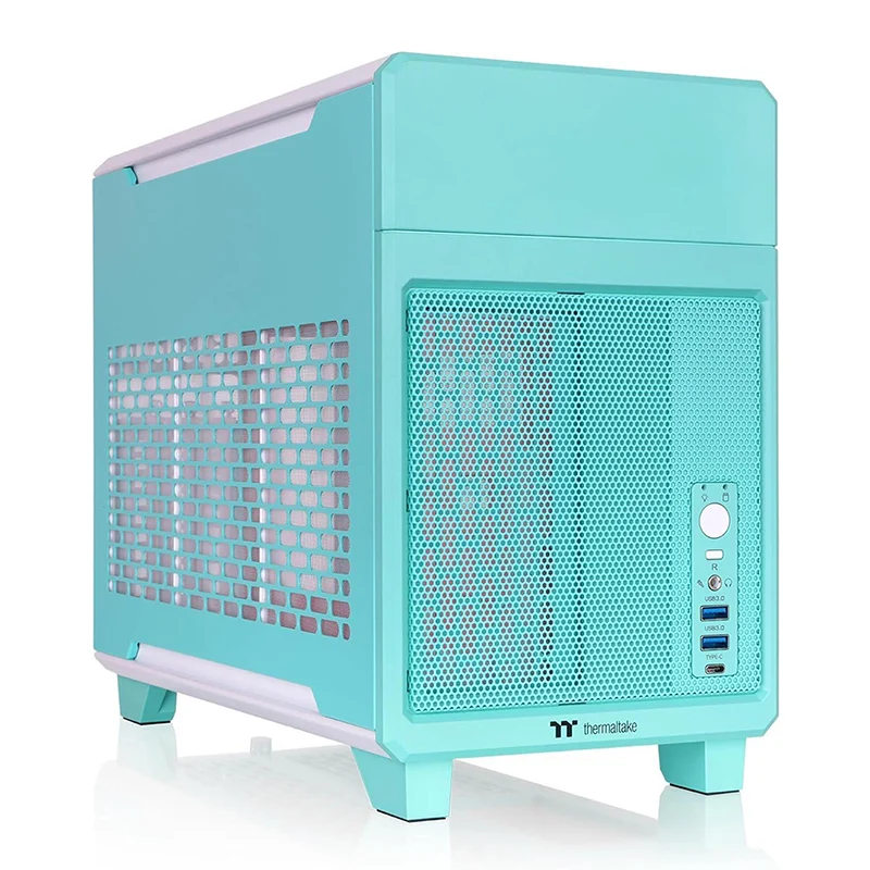 Thermaltake TR100 Mini Tower Compact Dual Chamber Mini-ITX Case - Mint Strawberry (CA-11A-00SLNN-00)