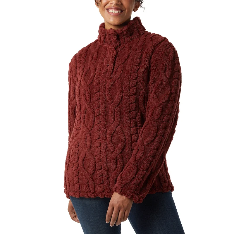 32°HEAT - Chandail en Sherpa Torsadé pour Femme