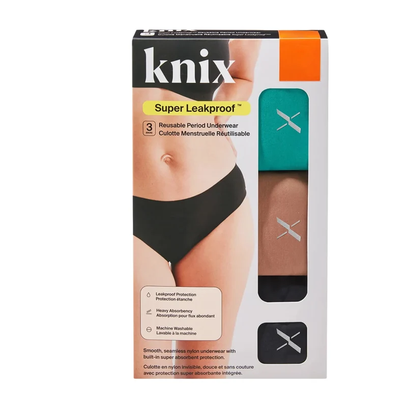 KNIX - Paquet de 3 Culottes Menstruelles Réutilisables