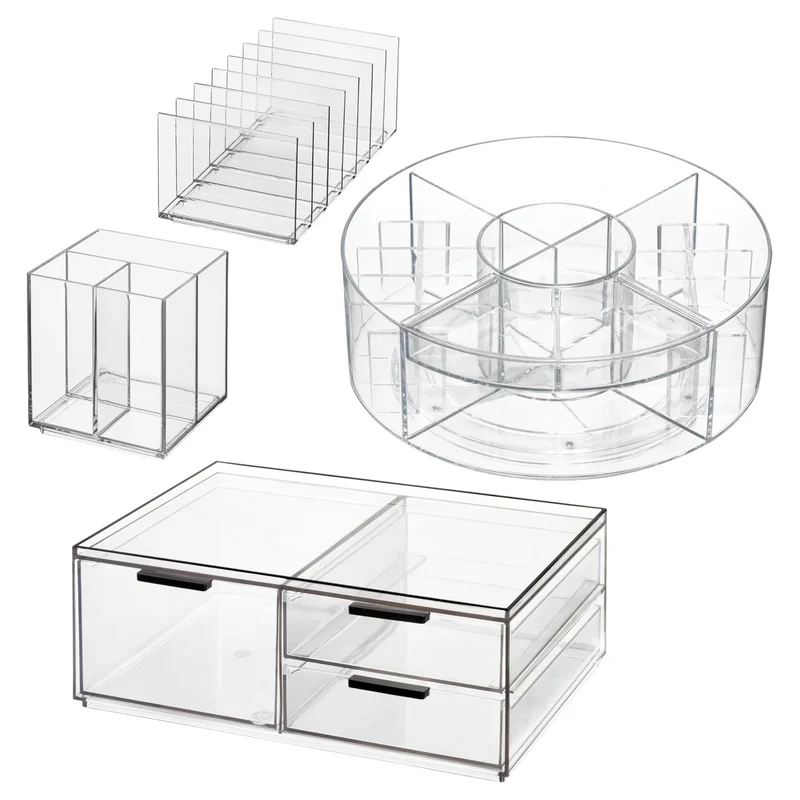 IDESIGN - Ensemble de 4 Organisateurs de Bain et Beauté