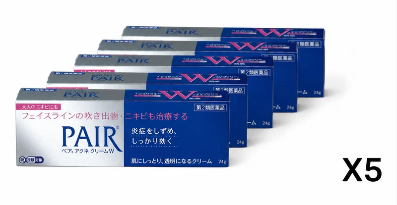 PAIR Acne Treatment Cream 24g, 5-Pack | 2nd-Class OTC Drug