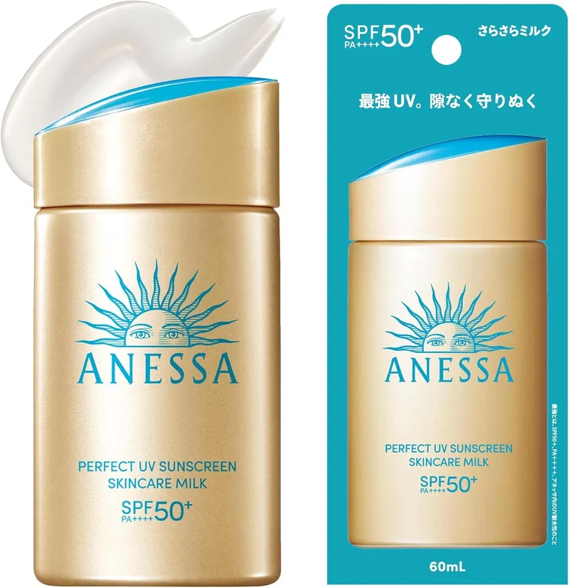 Anessa Perfect UV Sun Milk SPF50+ PA++++ Face & Body 60ml 5-Pack