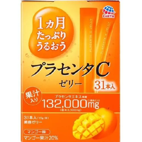Earth 1 Month Hydrating Placenta C Jelly 31 Servings 3-Pack
