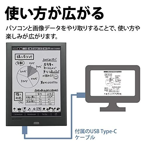 Sharp Electronic Notebook Electronic Memo WG-PN1 with Notebook function Eink with electronic paper display