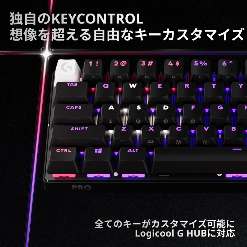 Logicool G PRO X 60 LIGHTSPEED Wireless Mini Gaming Keyboard Japanese Array Black G-PKB-60-001LNBK