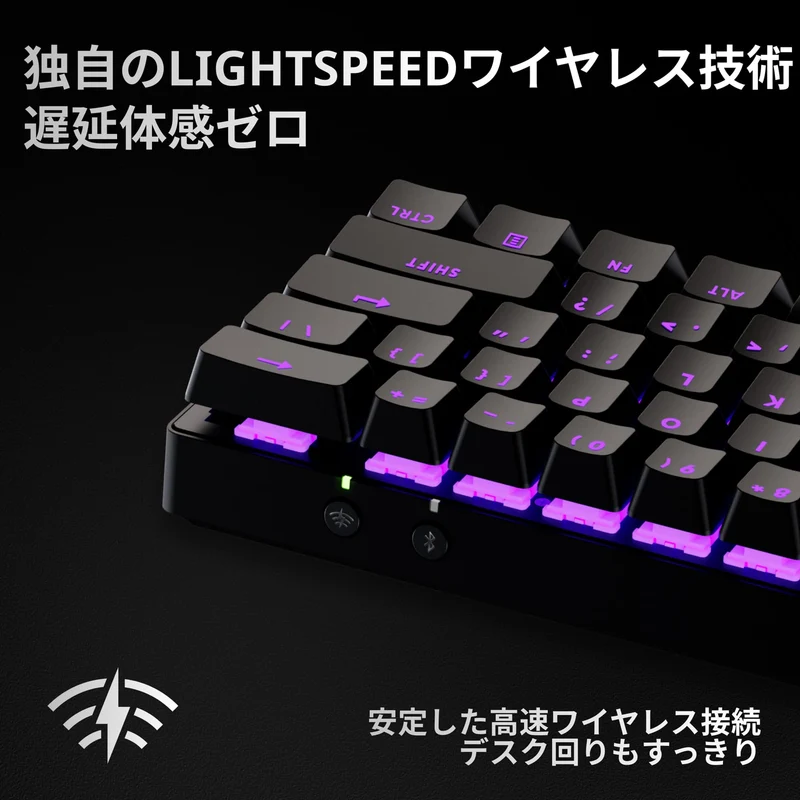 Logicool G PRO X 60 LIGHTSPEED Wireless Mini Gaming Keyboard Japanese Array Black G-PKB-60-001LNBK