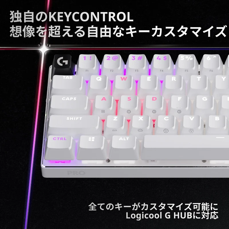 Logicool G PRO X 60 LIGHTSPEED Wireless Mini Gaming Keyboard Japanese Array White G-PKB-60-001TCWH