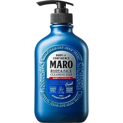 MARO Body Soap Cool Men's Full Body Cleansing Herbal Citrus Fragrance 400ml