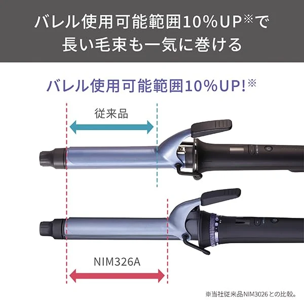 TESCOM Curlhair Iron 26mm/32mm Protect Ion NIM326A/NIM332A 100~240V