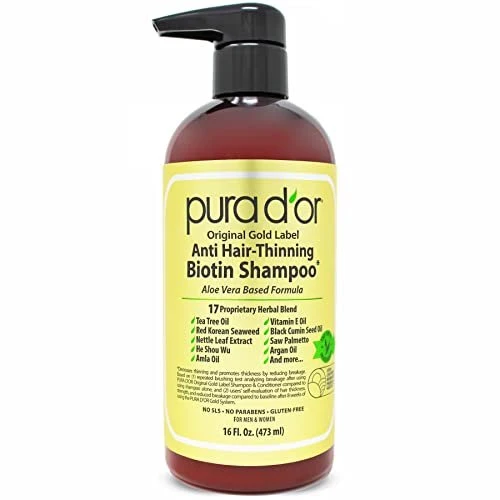 PURA D'OR Original Gold label 454ml Hair thinning shampoo