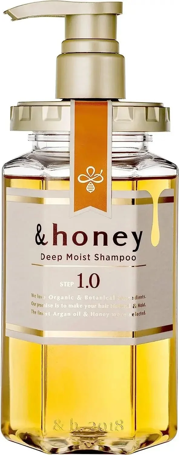 &HONEY Deep Moist 1.0 Shampoo 440ml + 2.0 Hair Treatment 445g Set