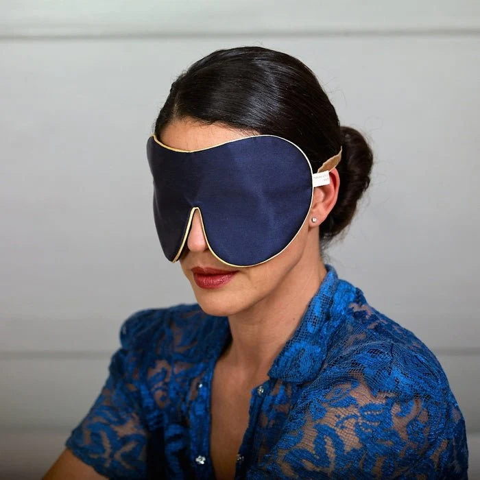 Pure Mulberry Silk Unscented Eye Mask Navy